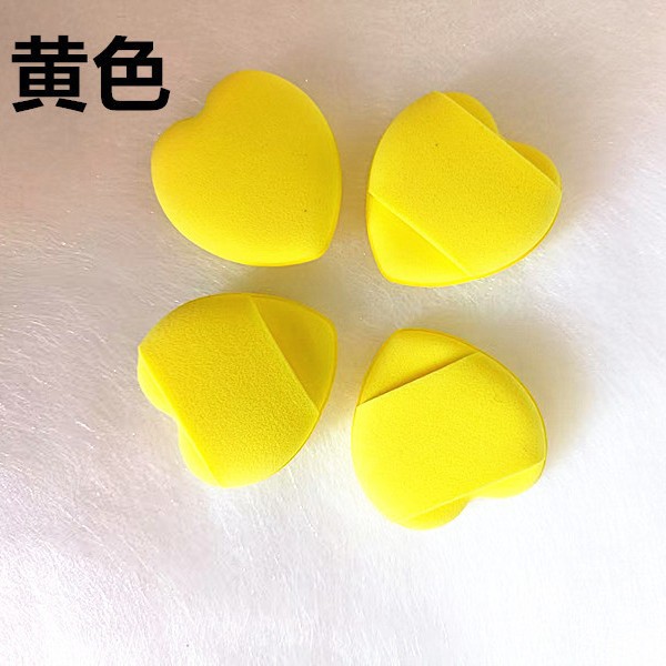 Corazón de dos caras sin látex mini punta de dedo polvo de dedo polvo de cojín de aire de dos usos de sombra de ojos de alto brillo de bloqueo