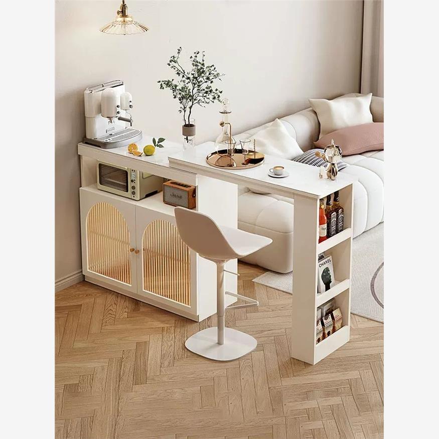Folding Bar Sideboard Integrated Home Living Room Slate Partition Cabinet Telescopic Removable Small Apartment Dining Table