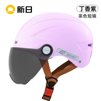 Motosiklet kaskı (dəbilqə) | seasons, adult helmet, electric - lilac-purple-brown-short-glasses-one-size-fits-all