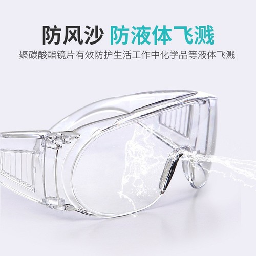 Protective labor protection goggles, anti-impact, dustproof, windproof, splash-proof, transparent blinds safety glasses