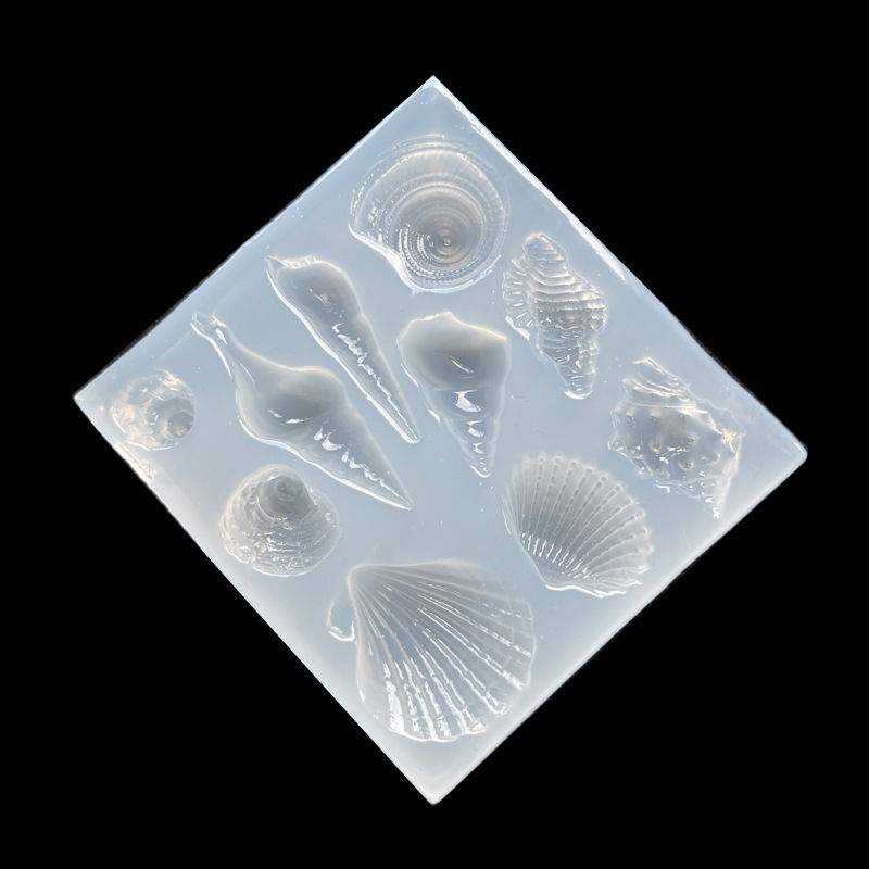 Serie Marina múltiple Concha silicona molde espejo epoxi