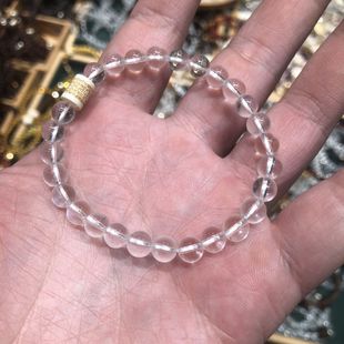 Natural Crystal White Crystal Bracelet Male and Female Student Couple Small Gift