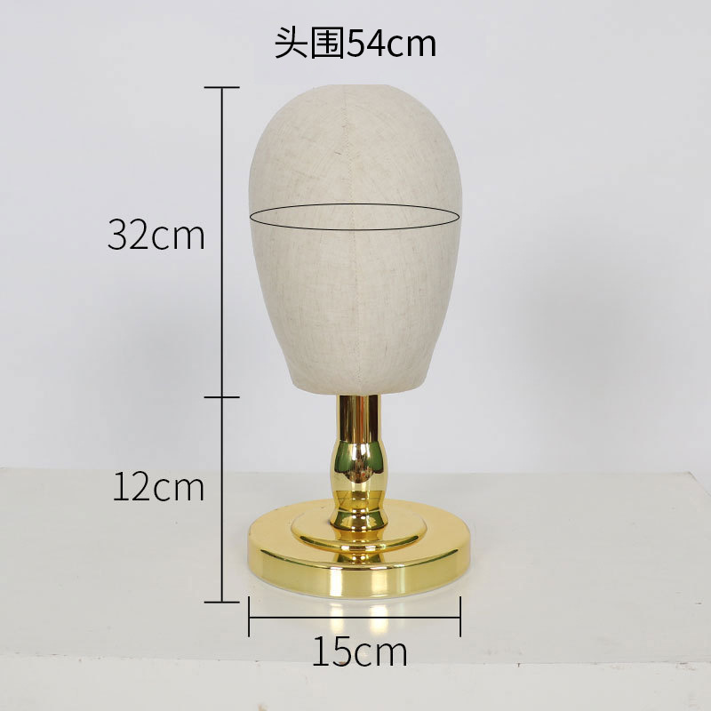 Maniquí de Cabeza para Sombreros y Pelucas de Plástico y Lino para Escaparate