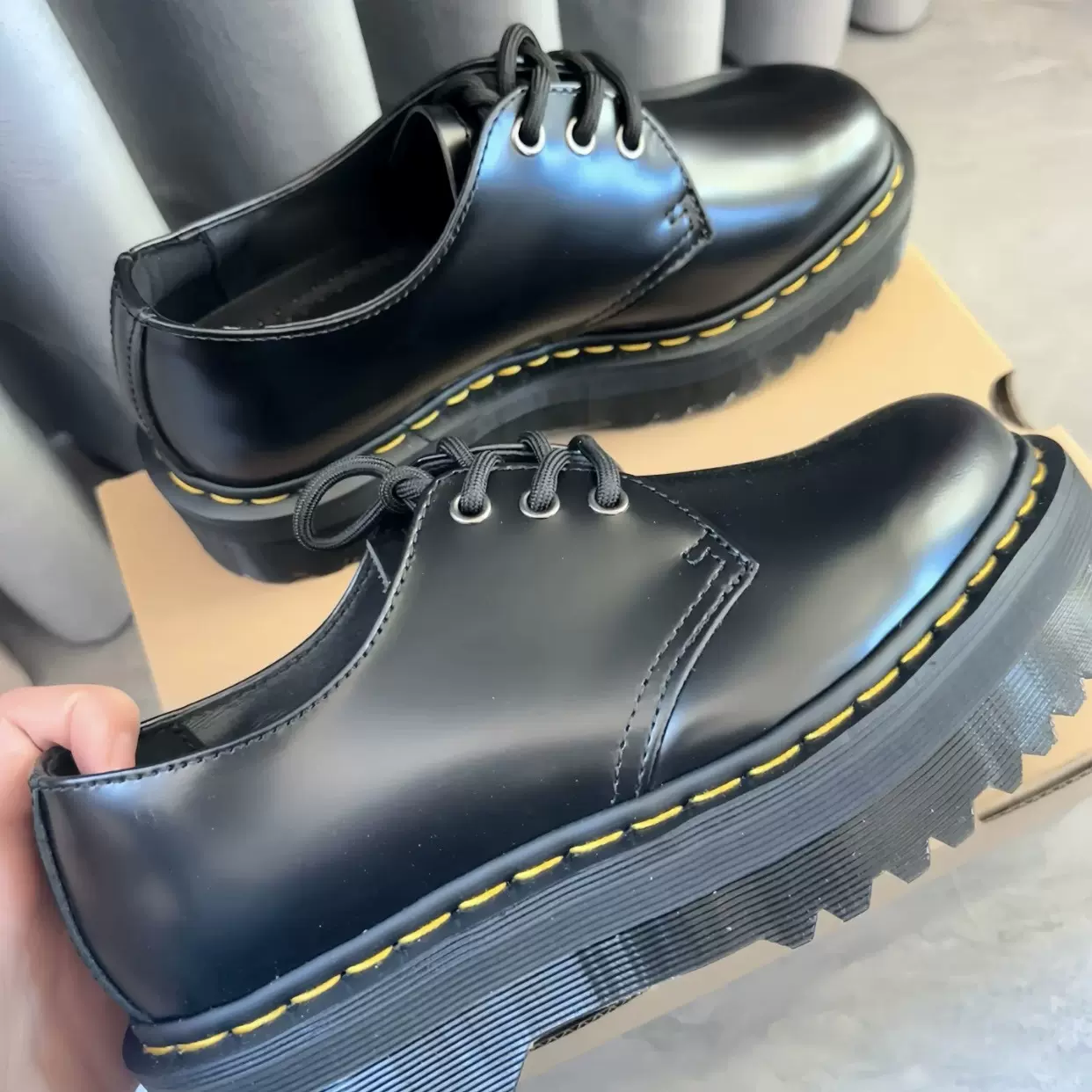 杨幂同款1461厚底小皮鞋女2025复古英伦学院风圆头玛丽珍单鞋