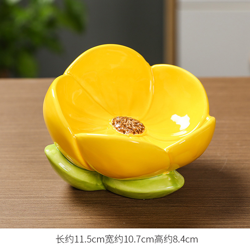 Yellow storage system, flowered