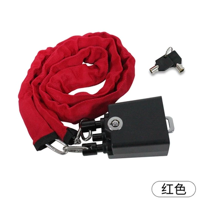 Car steering wheel lock steel Car lock - red-steel-chain-color-box