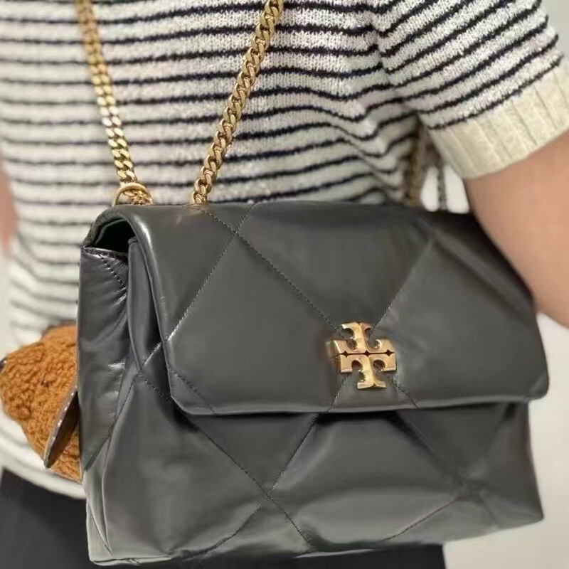 Small Fragrant Style Chain tb Handbag Women's 2024 New Cloud Bag Work Clothing Genuine Leather Single Shoulder Crossbody Small Square Bag