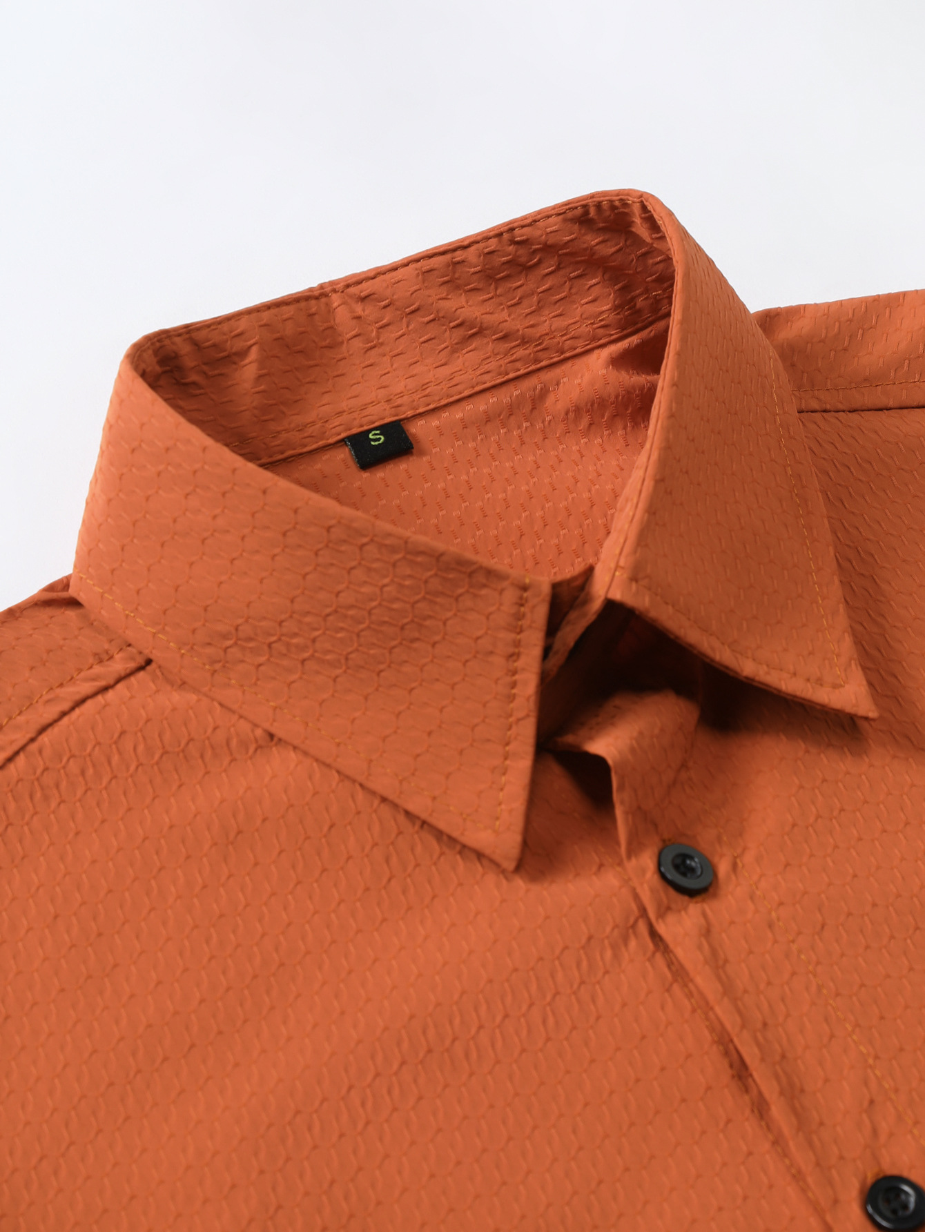 summer Solid Color European Size Cross-border Foreign Trade Men's Short-sleeve Shirt_voghion.com