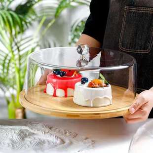 Wholesale acrylic high transparent plastic dustproof cake cover fruit dessert western point tray cover food display high body
