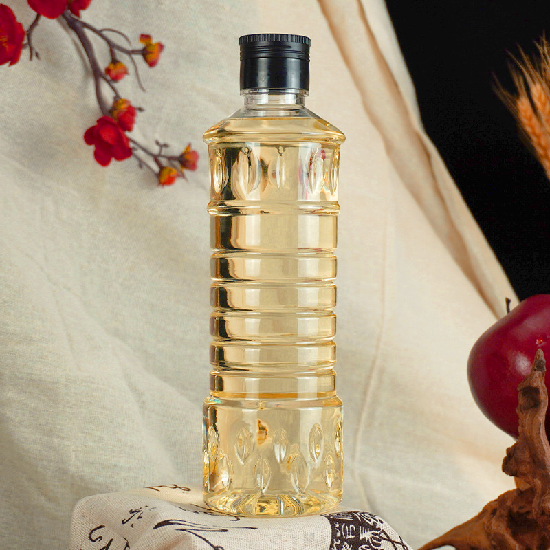 新品pet塑料油瓶500ml山茶油壶亚麻籽核桃油芝麻香油花生油圆空瓶