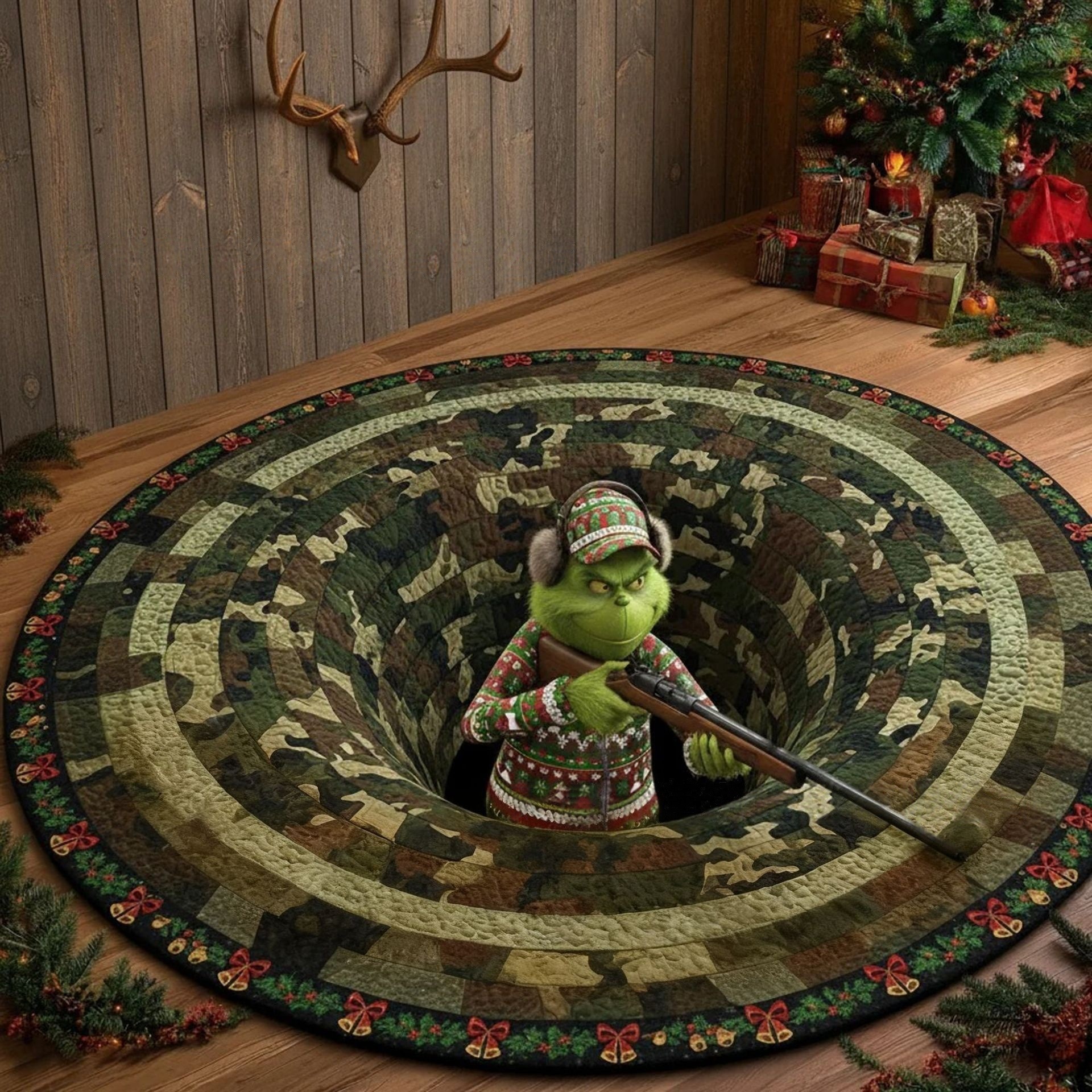 Navidad transfronteriza sala de estar gran área alfombra de terciopelo de cristal alfombra 3D alfombra de decoración de perlas visuales estereoscópicas image 14