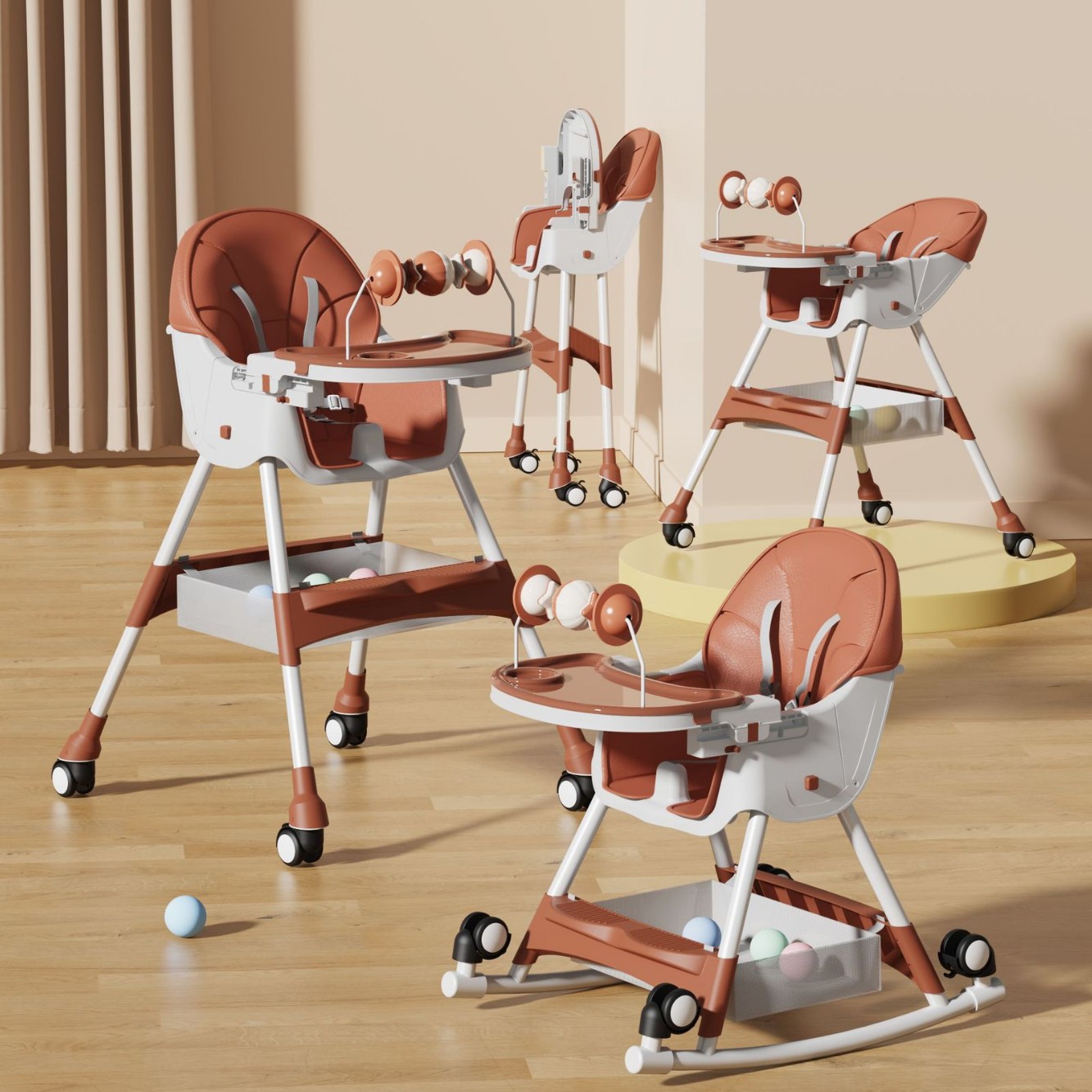 Silla de comedor para bebés, silla plegable multifuncional para bebés, mesa de comedor para bebés portátil, asiento para niños