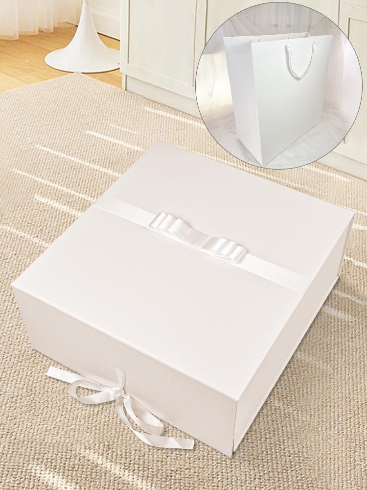 Qixi hecho a medida caja de boda flor princesa vestido de regalo de cumpleaños vestido de boda vestido de noche traje de regalo