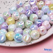 夜光异型无花果珠UV镀彩直孔珠散珠亚克力手链材料diy饰品半成品