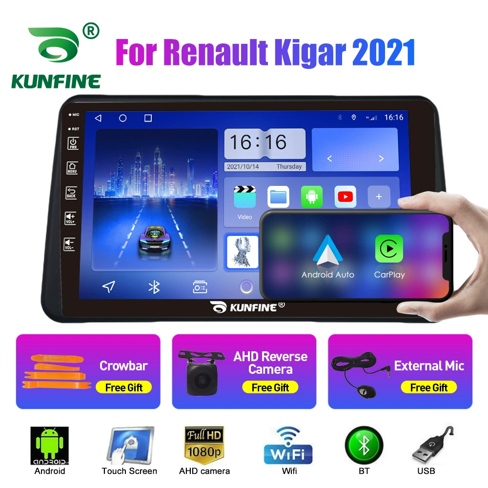 Подходит для Renault Kiger 2021 9-дюймовый Android-навигатор в автомобиль с GPS и камерой заднего вида, универсальный моноблок