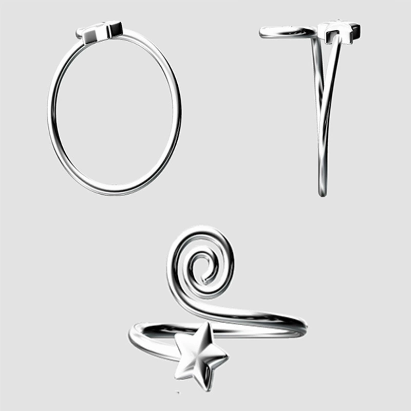 Более 100 летних ювелирных изделий Кольцо для ног хвостовое кольцо Открытое кольцо открытая пластина индивидуальный рисунок проверки прямых продаж с фабрики