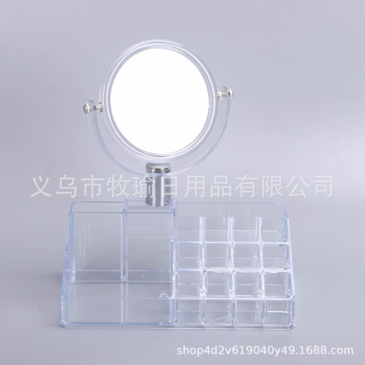 Multi-compartment nail polish and cosmetics transparent organizer shelf, desktop lipstick storage box for lipsticks and lip glosses
