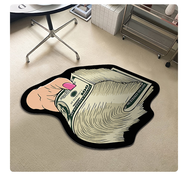 Dollar Banknote Cross-border Door Mat Factory Wholesale Amazon Entrance Floor Mat Decorative Door Wear Mat