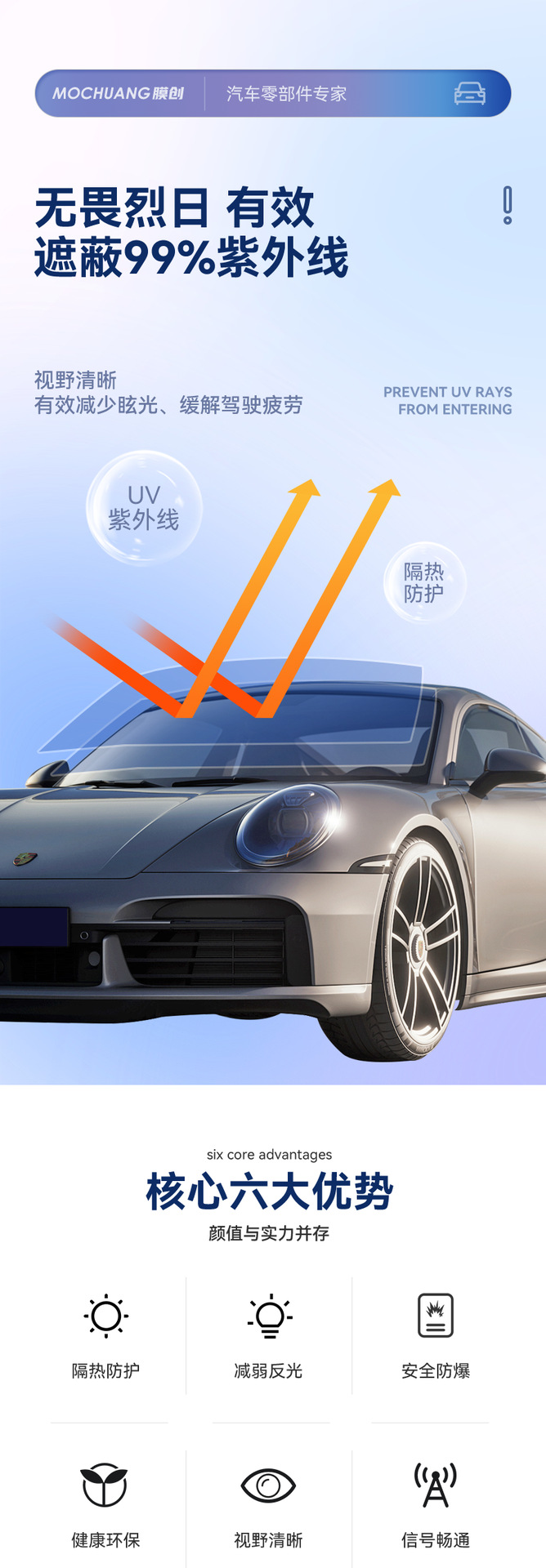 Single Silver Magnetically Controlled Reflective Solar Film Car Film Heat Insulation Sun Protection Explosion-Proof Car Window Factory Direct Cross-Border E-Commerce