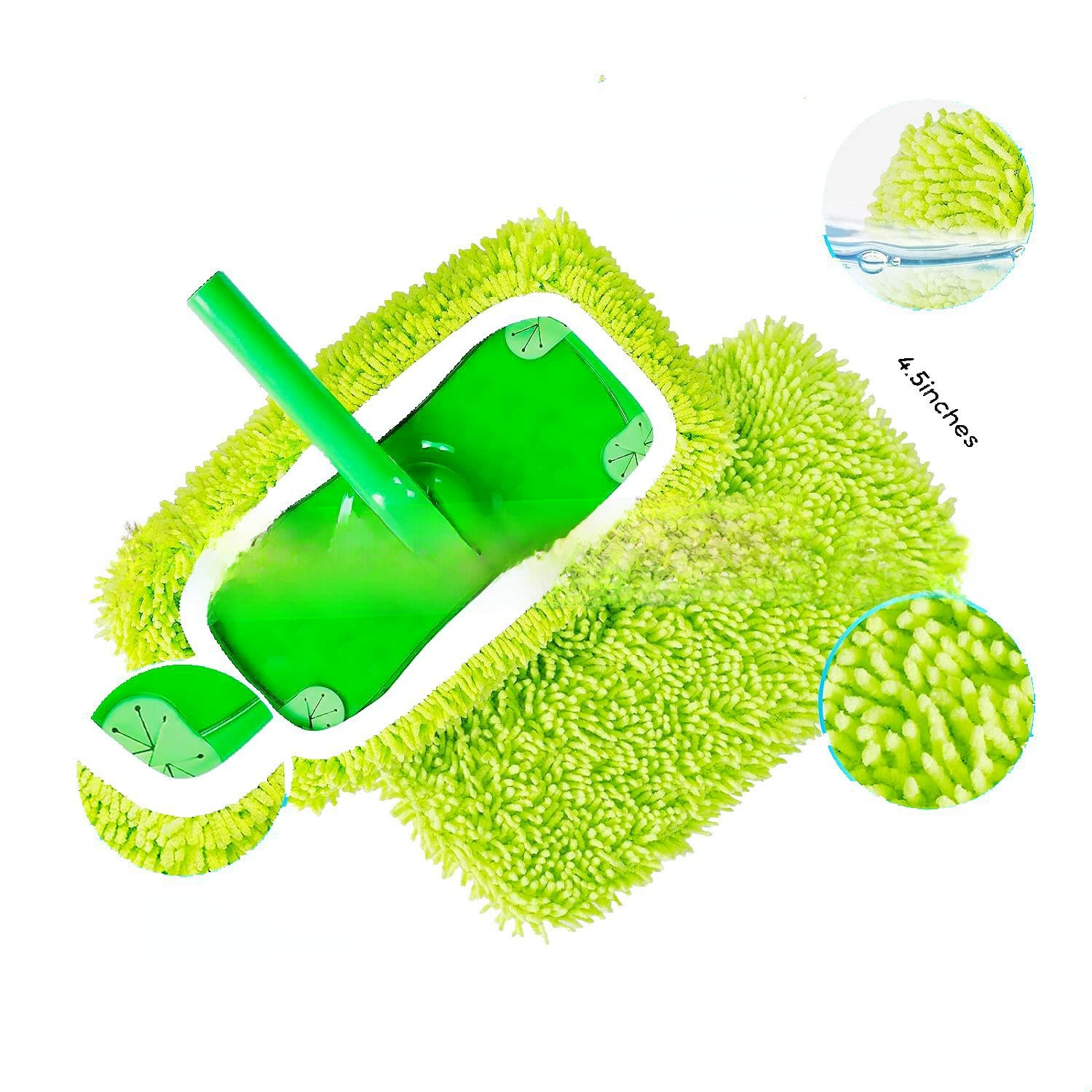Сменная тряпка для швабры с вращающейся пластиной SWIFFER, многофабричное ультратонкое волокно, для сухой и влажной уборки, впитывающая