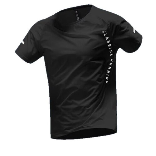 Running sport suit for men, marathon quick-drying summer ice silk T-shirt, professional track and field cycling training fitness clothing