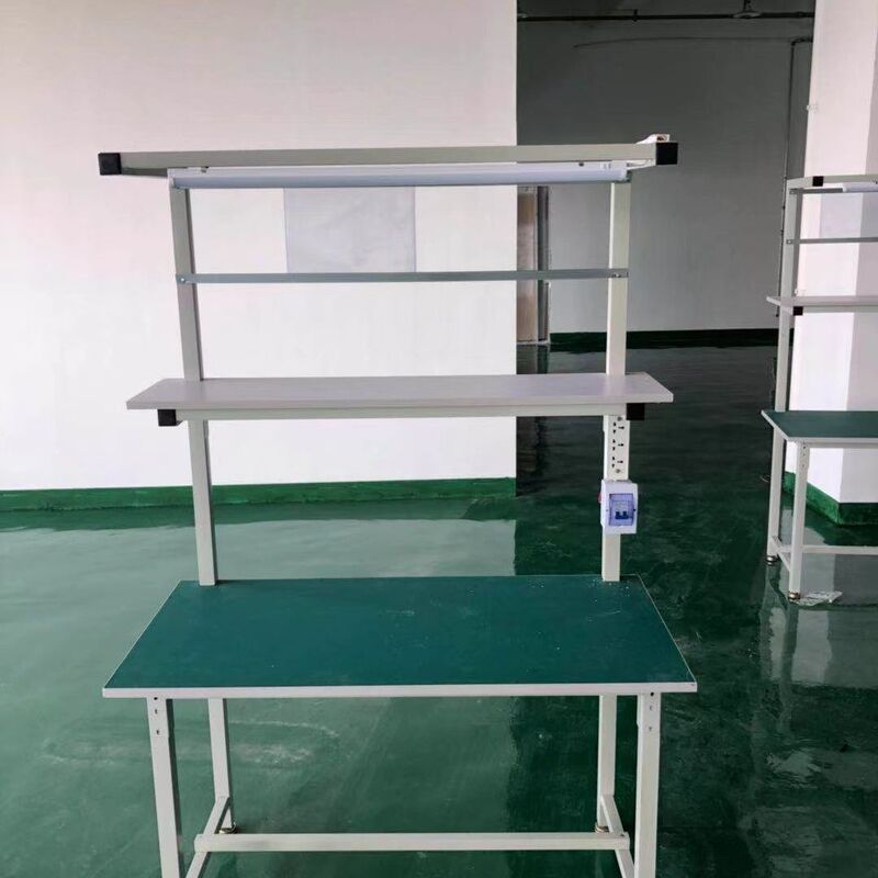防静电工作台带灯工厂车间流水线拉线维修打包装配检验操作台桌子|undefined