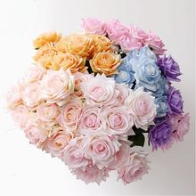 花保湿手感玫瑰花束 家居 影楼拍摄手捧花 道具花 野餐花13色