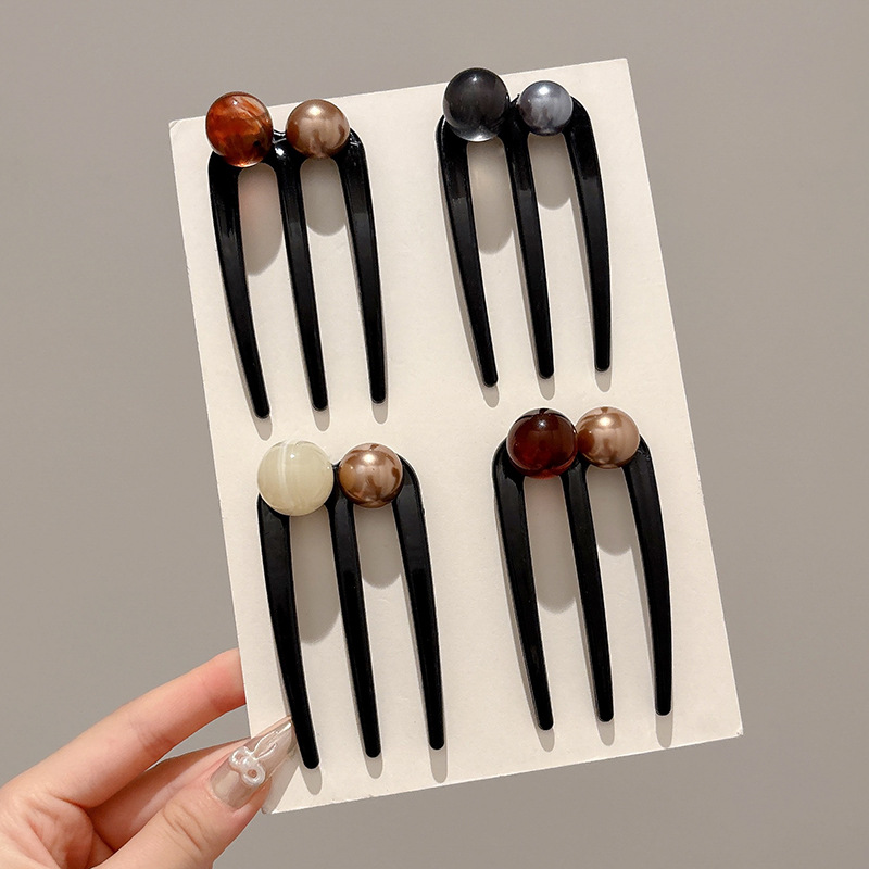 Pullets cabeza de pelo artefacto en forma de U estilo clásico de alto nivel Guo Feng placa de pelo pinzas de pelo chinesa cheongsam accesorios toques de cabeza