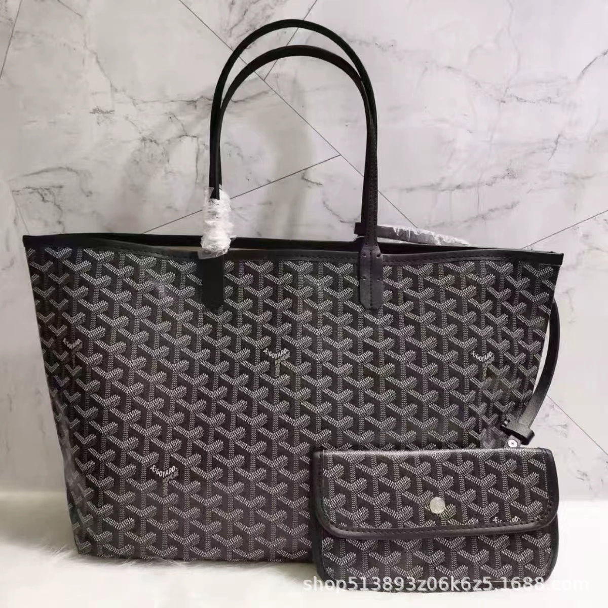 2025 новая блестящая сумка через плечо Goyard, тоут, сумка с зубчатым принтом, переносная хобо, шоппер