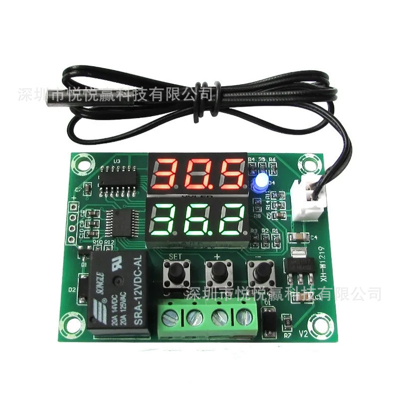 XH-W1219 dual display digital thermostat high precision temperature control switch control precision 0.1 temperature controller XH-W1219 dual display digital thermostat high precision temperature control switch control precision 0.1 temperature controller