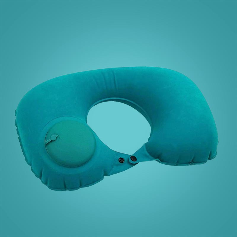 Portable Compression Inflatable U-Shaped Travel Neck Nap Airplane Pillow_voghion.com