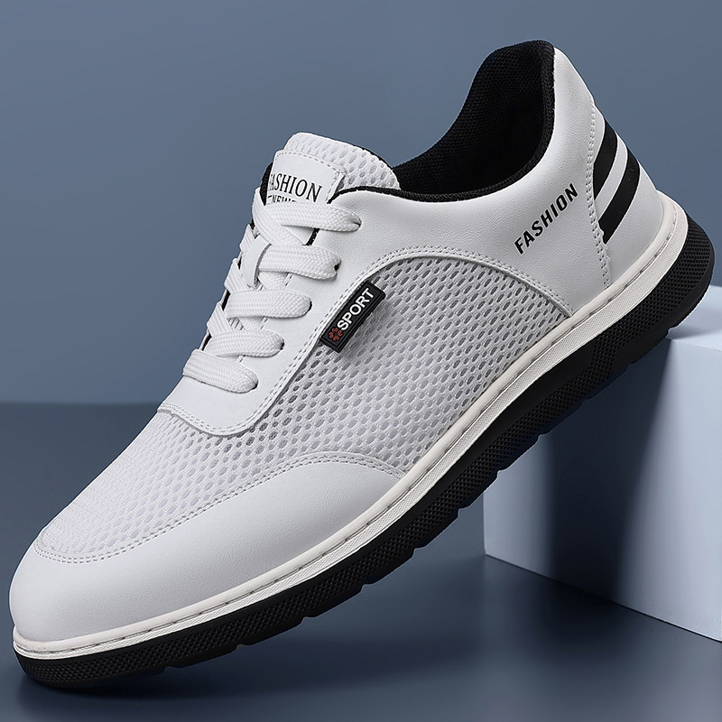 New Breathable Men's Sports Shoes, Fashionable and Versatile, High-Quality Fly-Knit Mesh Casual Shoes, Outdoor Travel Hiking Shoes