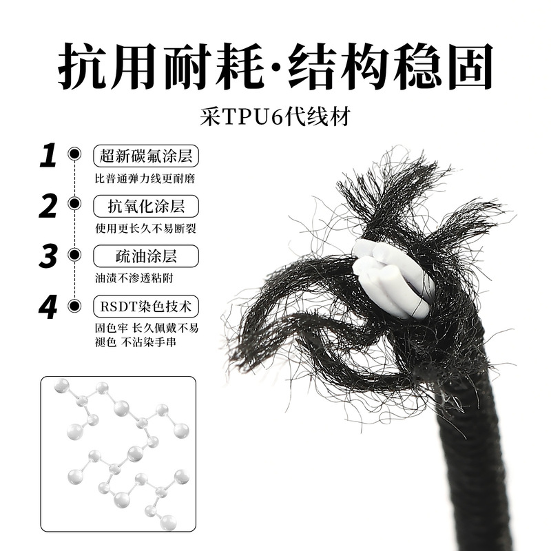 珠宝文玩佛珠手串DIY包芯弹力线耐磨橡皮筋绳穿手串项链绳橡胶绳|undefined