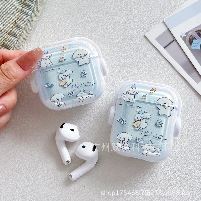 Rotating Stand Cake Doggy Design Protective Case for AirPods 1/2, 4Th Generation, Pro 2, Apple Bluetooth Earphone Case 3Rd Generation