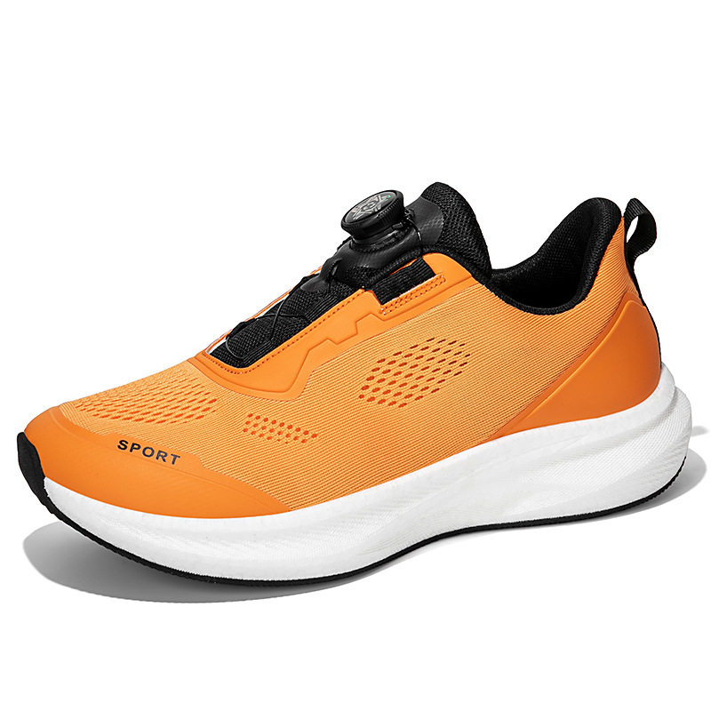 Giày chạy bộ địa hình ngoài trời nam mũi rộng form 4E khóa xoay, đế cao 3-5 cm — 911 màu cam, 911 màu xám, 911 màu đen