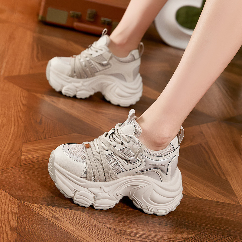 厚底老爹鞋女款2025秋季新款韩版潮休闲运动鞋百搭软底内增高女鞋|undefined