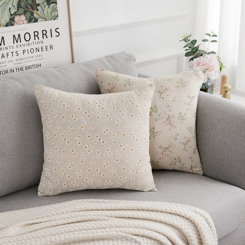 Yimanqiyun pillow cover sofa pillow printed small fresh cushion cover model room pillow does not contain core