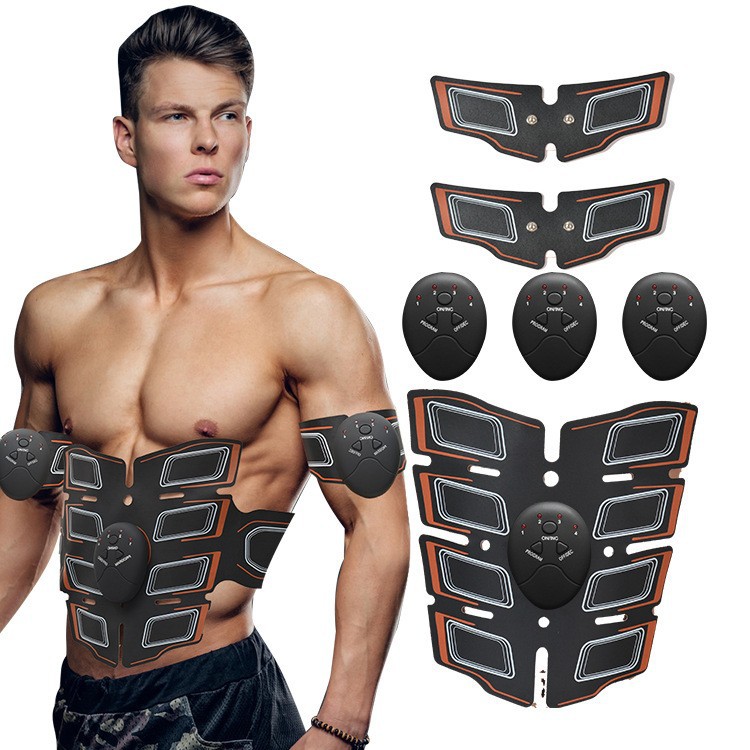 EMS inteligente nuevo ocho piezas abdominal músculo fitness pérdida de peso hogar perezoso vientre parche pantalla digital recargable vientre fitness instrumento