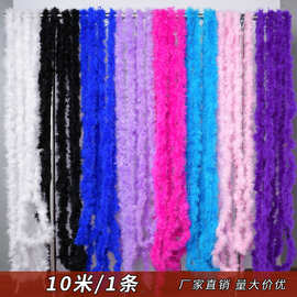 1米批发平板火鸡羽毛条花束包装手工装饰演出服装辅料头饰品装饰