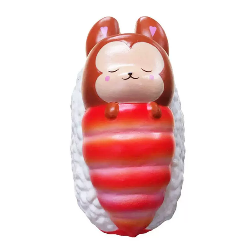 Punimaru PU发泡仿真龙虾寿司饭团食物慢回弹可爱造型玩具摆件