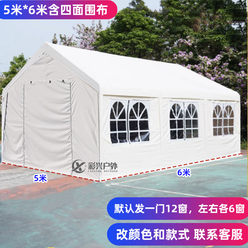 5m * 6m 4면 천과 두꺼운 캐노피 포함