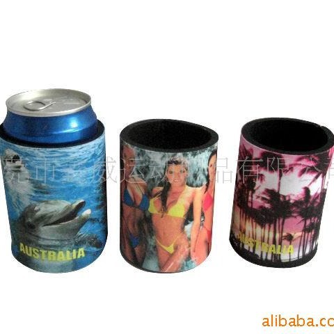 厂家订 做潜水料保温杯套 330ML 350ML 易拉罐折叠杯套 连底杯套