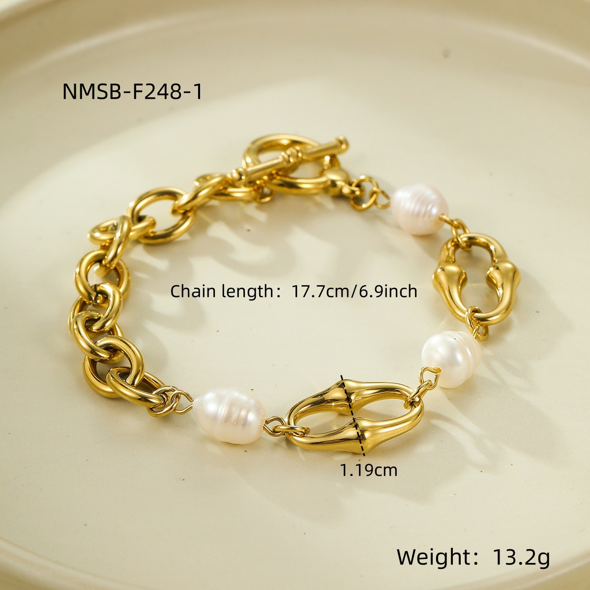 Bracelets Classification 304 Stainless Steel Chain Material 1 Piece Quantity PVD Coated Real Gold Plated Geometric 304 Stainless Steel Casual Simple Style Waterproof Non Tarnish 304 Stainless Steel Bracelets