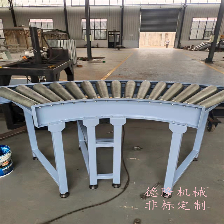 滚筒螺旋传送带 动力伸缩滚筒传输机 暖气片输送滚筒包胶输送机