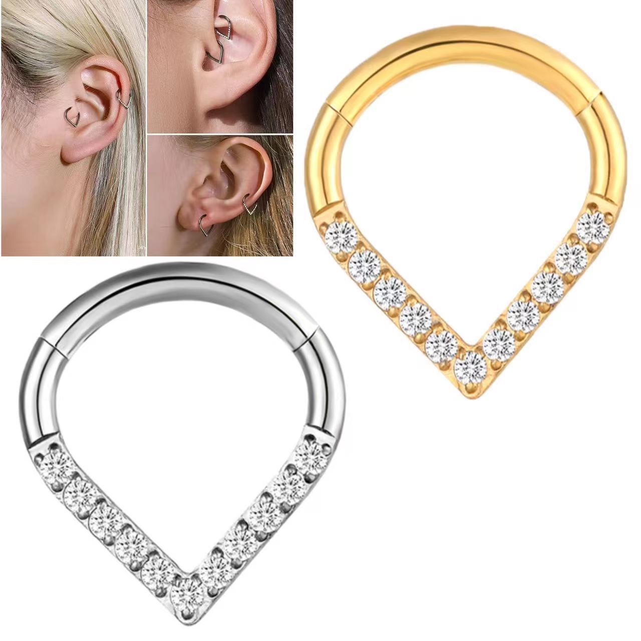 stone inlay drop-shaped with zircon