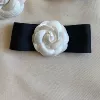 XH0017#5.5cm pure white big woven brooch