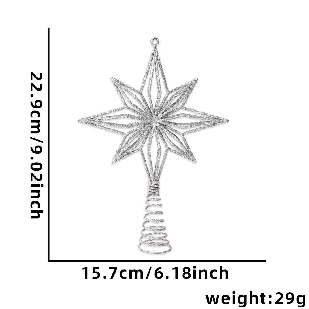 Estrella de ocho puntas plateadas