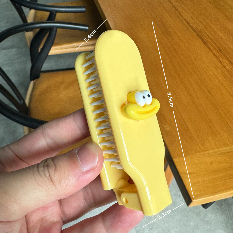 Peine plegable pequeño y portátil Peine de peinado de cabello trenzado para mujer Peine pequeño para niños Peine de dientes densos con flequillo para niñas Peine de viaje