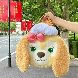 饼饼大脸包厨师狗可琦安双肩包毛绒卡通学生大容量玩偶背包jk包女-阿里巴巴