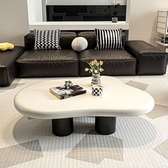 クリームフロントドゥコーヒーテーブル北欧ホームリビングルームシンプルモダン小さなアパート不規則な形のテーブルインターネットセレブティーテーブル